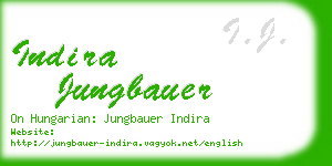 indira jungbauer business card